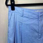 Maeve Anthropologie  The Avery Pleated Trouser Shorts Blue  Linen Blend Bermuda 8 Photo 1