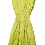 EDUN CHOI X RTR Neon Green 100% Cotton Scoop Neck Poplin Midi Dress Size 2 Photo 3
