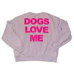 Wildfox NWT graphic crewneck purple pink dogs love me women’s size medium Photo 1