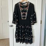 Maeve NEW! Anthropologie Anfisa Embroidered Tunic Dress Black Multi Size 0 Photo 2