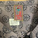 Johnny Was Ayla Gray Eyelet Lace Scalloped Hem Pants Size XS Photo 3