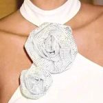 ZARA  halter neck white top with rhinestones Photo 4