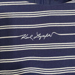 Karl Lagerfeld Paris Women's 6 Short Sleeve Signature Striped Shift Dress Navy Photo 8