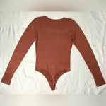 Abercrombie & Fitch Long Sleeve Crew Bodysuit - Burnt Orange - S Photo 1