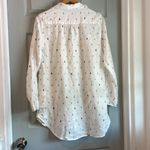 For Cynthia  Womens M White 100% Linen Nautical Print Beachwear Swim Coverup Tunic Photo 3