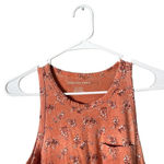 American Eagle Salmon Orange Ditsy Floral Sleeveless Flowy Tank Top Size XS Photo 1