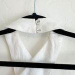 Reformation  | Tate 100% Linen Halter Button Vest Blouse Top White Size 2 Photo 8