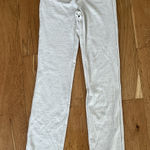 Urban Outfitters NWT  Ribbed Flare Pants Cream Beige Yoga Casual Stretch Womens Photo 0