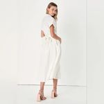 Lulus Palermo Perfection White Collared Midi Dress With Pockets Size S Photo 8