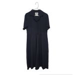 Flax by Jeanne Engelhart Women's Vintage Short Sleeve
Midi Dress Pockets Black L Photo 6
