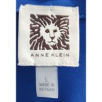 Anne Klein  Sleeveless V Neck Pleated Royal Blue Top Women's Size L Photo 3