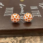 Rare Vintage Red White Polka Dot Earrings Photo 5