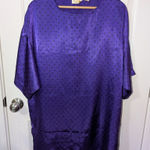 Victoria's Secret Vintage  Gold Label Patterned  Night Gown Royal Purple Medium Photo 0