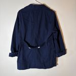 J.Crew  Navy Blue Double Breasted Cotton Twill Jacket Coat Size 10 Photo 4