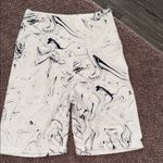 Balance Collection  Black and White Marble Bike Shorts Photo 0