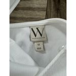 Worthington Women Top 1X White Crop Cutout Twist Fitted Short Sleeve Photo 10