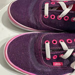 Vans Authentic Magenta Shimmer Womens Sz 11- Men’s 9”5 Purple Velve Sneakers Photo 5