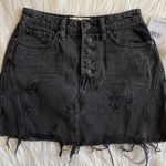Free People Black Distressed Skirt Photo 1
