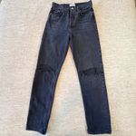 AGOLDE Los Angeles 90s Pinch Waist High Rise Distressed Jeans Size 25 Black Wash Photo 1
