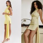 House Of CB  'Marla' Lemon Halter Mini Dress NWOT‎ size L Photo 9