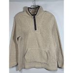 Te Verde Women's Fleece Pullover Jacket Quarter Zip Mock Neck Brown Small Photo 0