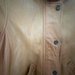 Eddie Bauer 90s Minimalist Classic Lamb Leather Jacket In Caramel Brown Small Photo 12