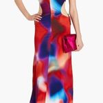 Rebecca Vallance Del Prado Midi Dress in Multicolor 4 Womens Cut out Cocktail Red Photo 1