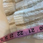 JM Collection  White and Tan Striped Cropped pants size Medium‎ Photo 4