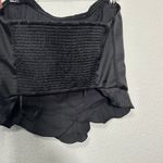 Free People NEW  Black Satin Silver Siren Tube Top Medium Whimsigoth Emo Grunge Photo 3