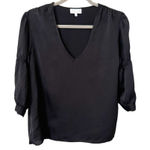 WAVERLY GREY Zela Puff Sleeve Blouse in Black Sz Small Photo 0