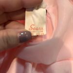 Vintage Sears Pink Nylon Nightgown 46/48 Lace Yoke Maxi Peignoir Style Size XL Photo 5
