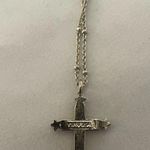 Authentic Virgins Saints & Angles (VSA) Silver Crystal Cross Necklace Photo 5