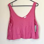 Abound NWT  by Nordstrom Pink Sleeveless V-Neck Babydoll Tank Top - Large Photo 1