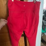 Zyia  Bold Red Leggings with Side Pockets Photo 1