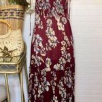 Free People  Onyx Garden Party Raspberry Floral Maxi Dress Photo 1