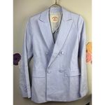 Brooks Brothers Red Fleece Blue Linen Cotton Blend Searsucker Jacket - Size - 0 Photo 2