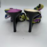 Nine West  Womens 6.5 Fabric Multi Color Print Heeled Pumps Scarf Wrap Sexy Party Photo 7