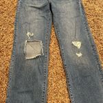 EXPRESS  Modern Straight Super High Rise Distressed Jeans Photo 2