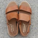 Maypol  Women's Brown Leather Flat Sandals Sz 8 (38) Photo 5