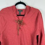 Ralph Lauren LRL Lauren Jeans Co. Hoodie Womens XL Red Lace-Up Front Athleisure Photo 1