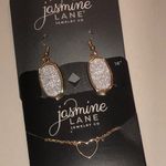 Jasmine  Lane Gold Tone and Silver Earrings and Necklace Set Photo 1