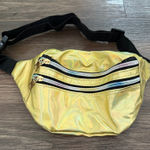 Gold Fanny Pack, One Size, Rainbow Zip Black Photo 0