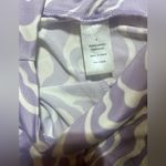 Purple and White Patterned biker shorts Activewear Set ladies small Photo 1