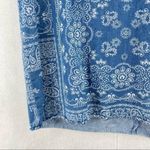 Cortefiel Denim Paisley Bandana Print Dress Blue Size 8 Photo 4
