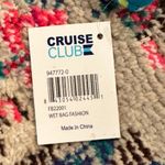 💙SALE 3/$25 Embroidered Bathing suit bag cruise club pink green fashion zippered Photo 4