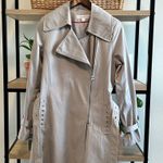 Via Spiga Asymmetrical Zip, Cinchable Waist Spring/Rain Trench Coat Jacket, S Photo 0