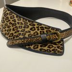 Vintage Victoria A. Animal Print Belt with Gold Buckle 35” Brown Photo 1