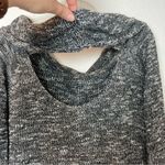 Melrose and Market Black Heathered Off The Shoulder Sweater w/ Back Opening Size M Photo 5