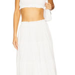 Revolve MORE TO COME Mora Maxi Skirt Set in White Photo 0
