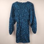 Retrofête Retrofete Aubrielle Sequin Mini Dress Blue/Green Size XS NWT Long Sleeve V Neck Photo 5